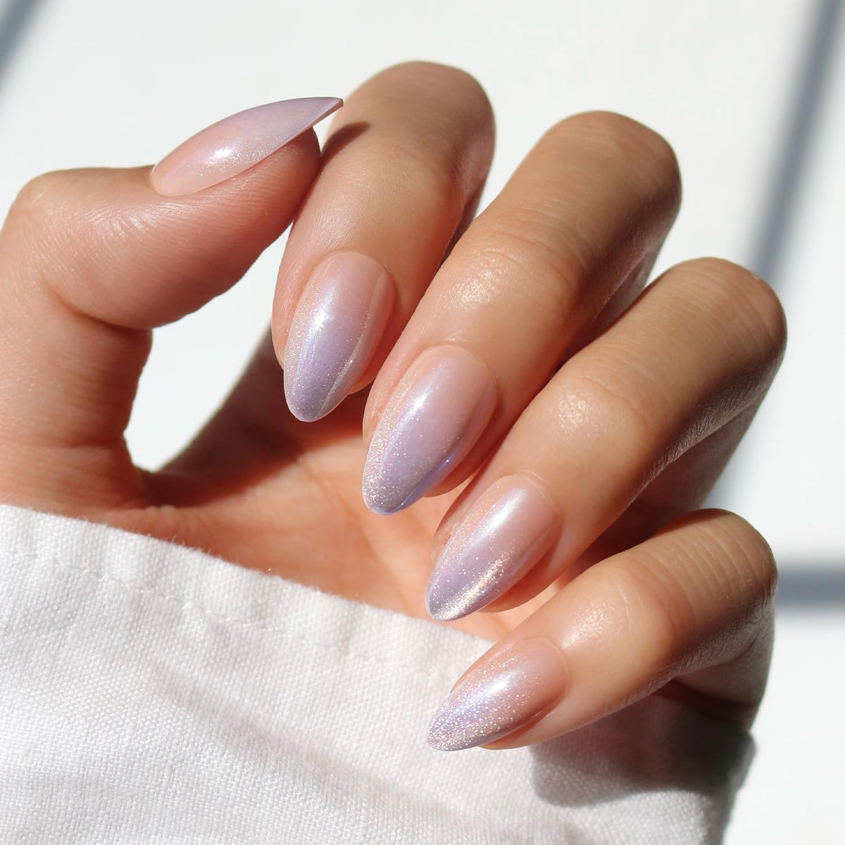 Glamnetic Press On Nails - Short Round, Glossy Fake Nails 30 Pc Full Kit | Neutral press on nails, 12 sizes. Everyday glue-on set. Waterproof, chip-resistant, up to 2 weeks wear
