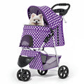 MoNiBloom Pet Stroller for Small/Medium Dogs and Cats up to 33 lbs, Pink