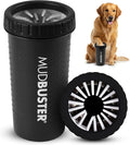 Dexas MudBuster Large Dog Paw Cleaner, Matte Black, Fits 2.5"-3.5" Wide Paws, Gentle Silicone Bristles for Quick, Easy Cleaning