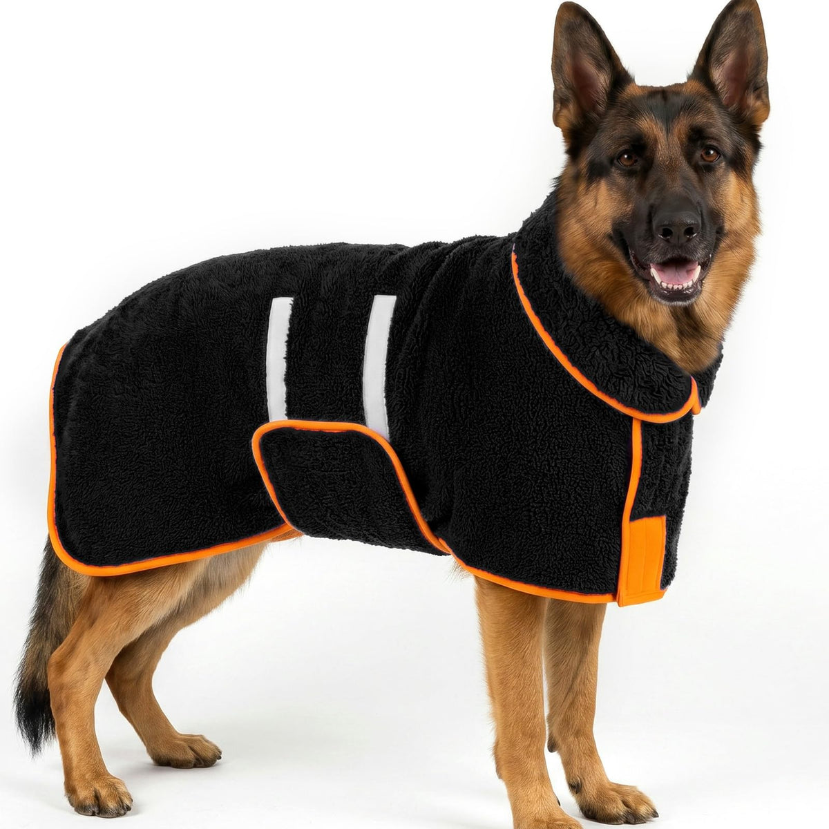 Dog Bathrobe, Super Absorbent for Small to Large Dogs, Dark Blue XL | Dog Robes with Soft Fleece, Warm & Cozy, Adjustable Fit, and Quick Drying Coat for Baths Swimming and Grooming