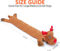 No Stuffing Dog Christmas Toys with Squeakers, Crinkle Xmas Plush Dog Toys for Large Medium Small Dogs, Durable Interactive Dog Toys for Puppies, Reindeer