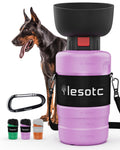 lesotc Dog Water Bottle, Portable Pet Water Dispenser, Leak Proof Travel Squeeze Water Bottle for Dogs, Puppy Essentials Dog Stuff Accessories for Outdoor Walking, Hiking, BPA-Free, Lightweight