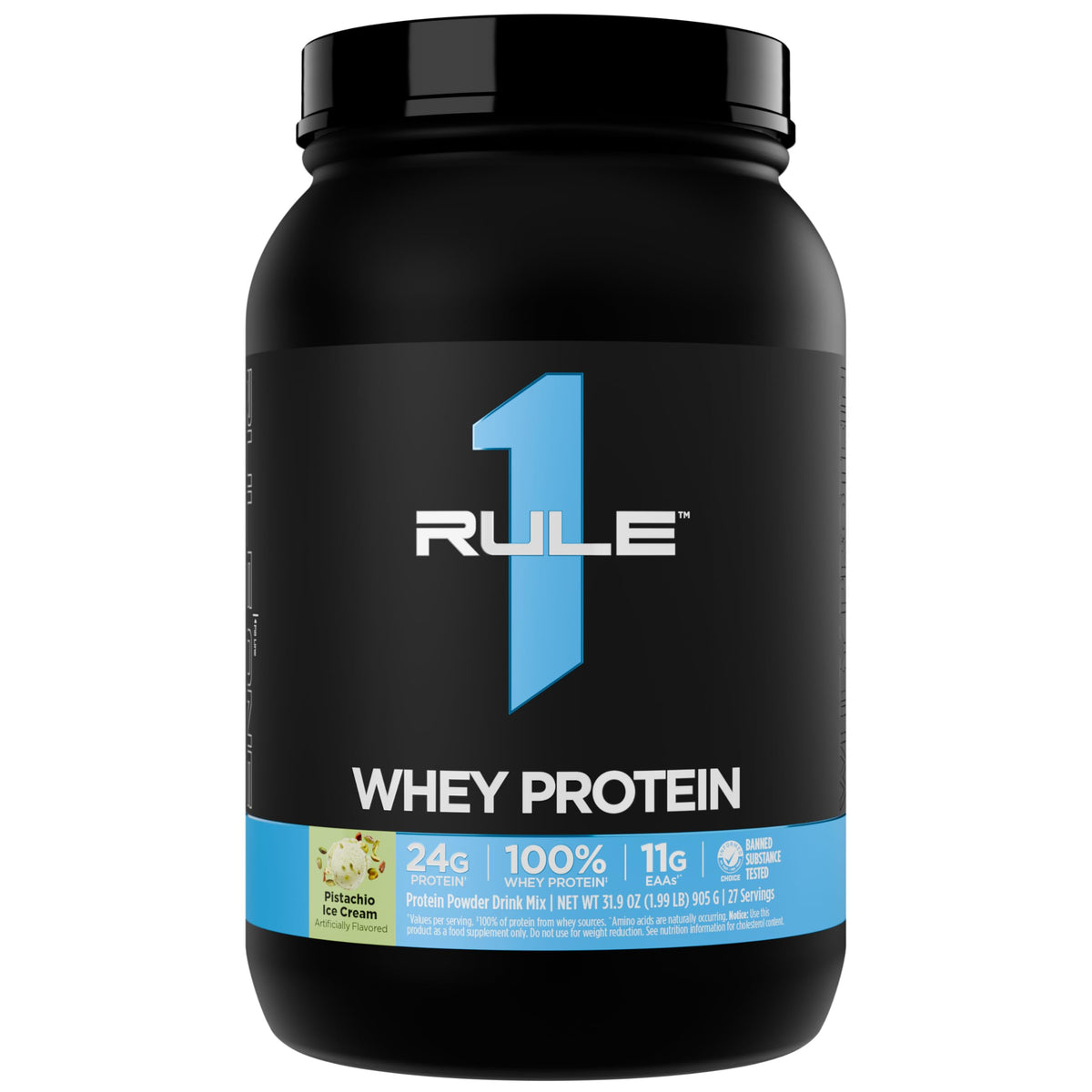 Rule 1 Proteins Whey Protein Powder, Vanilla Ice Cream, 68 Servings | 24g Fast-Acting Protein from All-Whey Sources with Naturally Occurring EAAs & BCAAs for Workout Recovery or Anytime Use