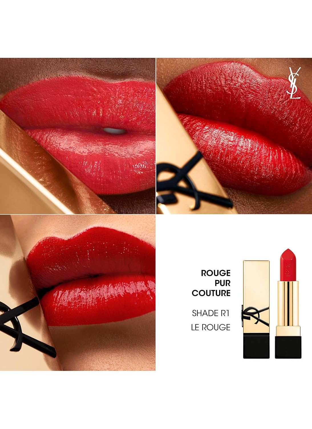 Rouge Pur Couture Satin Lipstick - R1 Le Rouge by Yves Saint Laurent for Women - 0.13 oz Lipstick