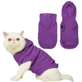 PUPTECK Winter Dog Cat Sweater Coat - Soft Cold Weather Clothes Knitwear for Kitties & Small Dogs Indoor Outdoor Walking Warm, Knitted Classic for Doggies Kitties Girls Boys, Pink M