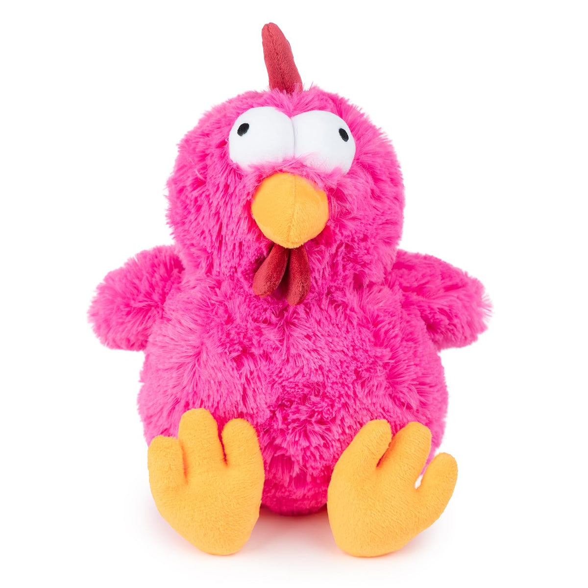 Best Pet Supplies Interactive Squeaky Dog Toy - Crinkle Chicken, Brown | Stuffing Free Body, Soft, Squeaks & Crinkles, No Mess, Perfect for Moderate Chewers, Toss and Fetch Play
