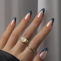 BTArtbox Press On Nails, Cream Puff, Short Almond, Ombre Off White, 32Ct | 2+ Weeks Wear, Salon-Quality Natural Nails, 10-Minute Easy Daily Application, Fast Removal, 16 Sizes, All-in-One Complete Kit