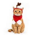 Enjoying Cat Halloween Costume, Pet Vampire Costume for Small Dogs Cats Rabbits, Kitty Pumpkin Cloak Outfit Party Halloween Cosplay