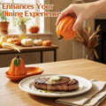 Set of 3 Thanksgiving Pumpkin Salt and Pepper Shakers with Tray Ceramic