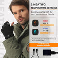 uncn Heated Gloves Fingerless for Women Man with 3.7V 3000mAh Battery Cordless Work Touchscreen Gloves for Winter Cold Weather Rechargeable Electric