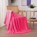 Burnt Orange Fleece Throw Blanket 50”×60” for Couch Sofa Livingroom