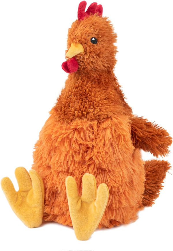 Best Pet Supplies Interactive Squeaky Dog Toy - Crinkle Chicken, Brown | Stuffing Free Body, Soft, Squeaks & Crinkles, No Mess, Perfect for Moderate Chewers, Toss and Fetch Play