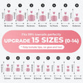 UNA GELLA French Toe Nail Press Ons, Pre-Etched 15 Sizes Sharp Square Berry Pink 180Pcs Press On Toenails False Toes Soft Gel Square Full Cover Fake Toenails for Nail Extensions DIY Salon Pedicure