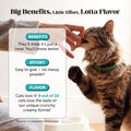 Cat Calming Treats for Anxiety Relief - Dual Texture Crunchy Creamy Calming Chews for Cats - Feline Stress Relief Behavior Support for Travel, Vet Visits, Grooming, Separation Anxiety (30-Day Supply)