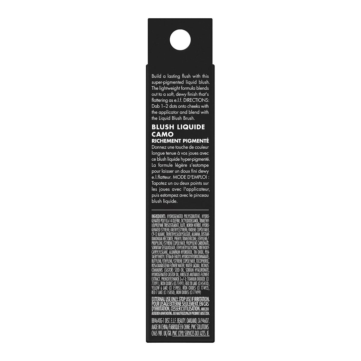 e.l.f. Camo Liquid Blush, Cheeky Lychee | Long-lasting Liquid Blush For High-pigment Color, Creates A Soft, Dewy Finish, Vegan & Cruelty-free