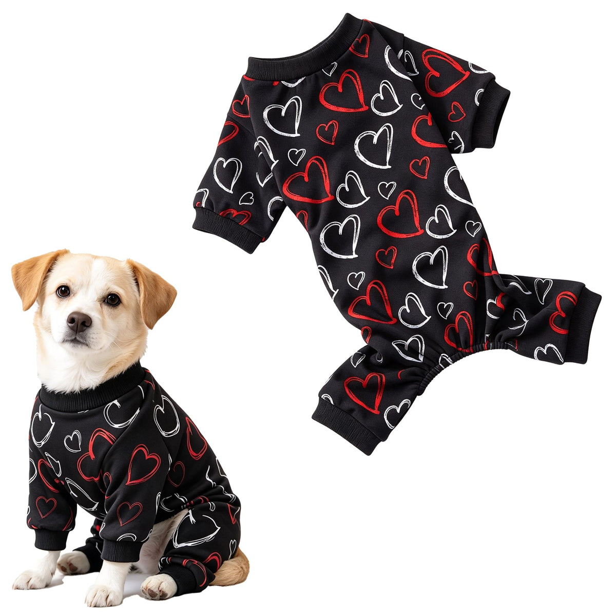 Dog Pajamas Christmas Puppy Onesie Long Sleeve Pets Clothes Jumpsuits PJS