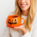 Halloween Cute Pumpkin Mug, Pumpkin Shaped Mug Decorations, Cute Halloween Cup 12 Ounce