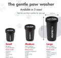 Dexas MudBuster Large Dog Paw Cleaner, Matte Black, Fits 2.5"-3.5" Wide Paws, Gentle Silicone Bristles for Quick, Easy Cleaning