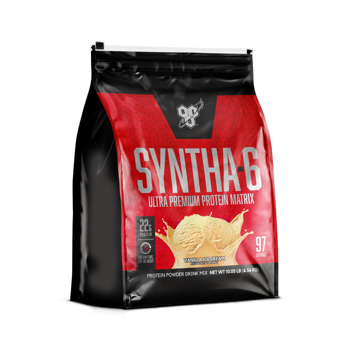 BSN SYNTHA-6 Whey Protein Powder, Micellar Casein, Milk Protein Isolate Powder, Vanilla Ice Cream, 5 Pounds, 48 Servings (Pack of 1) - Package May Vary