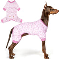 KYEESE Dog Christmas Pajamas for Small Dog Velvet Onesie with Red Snowflake