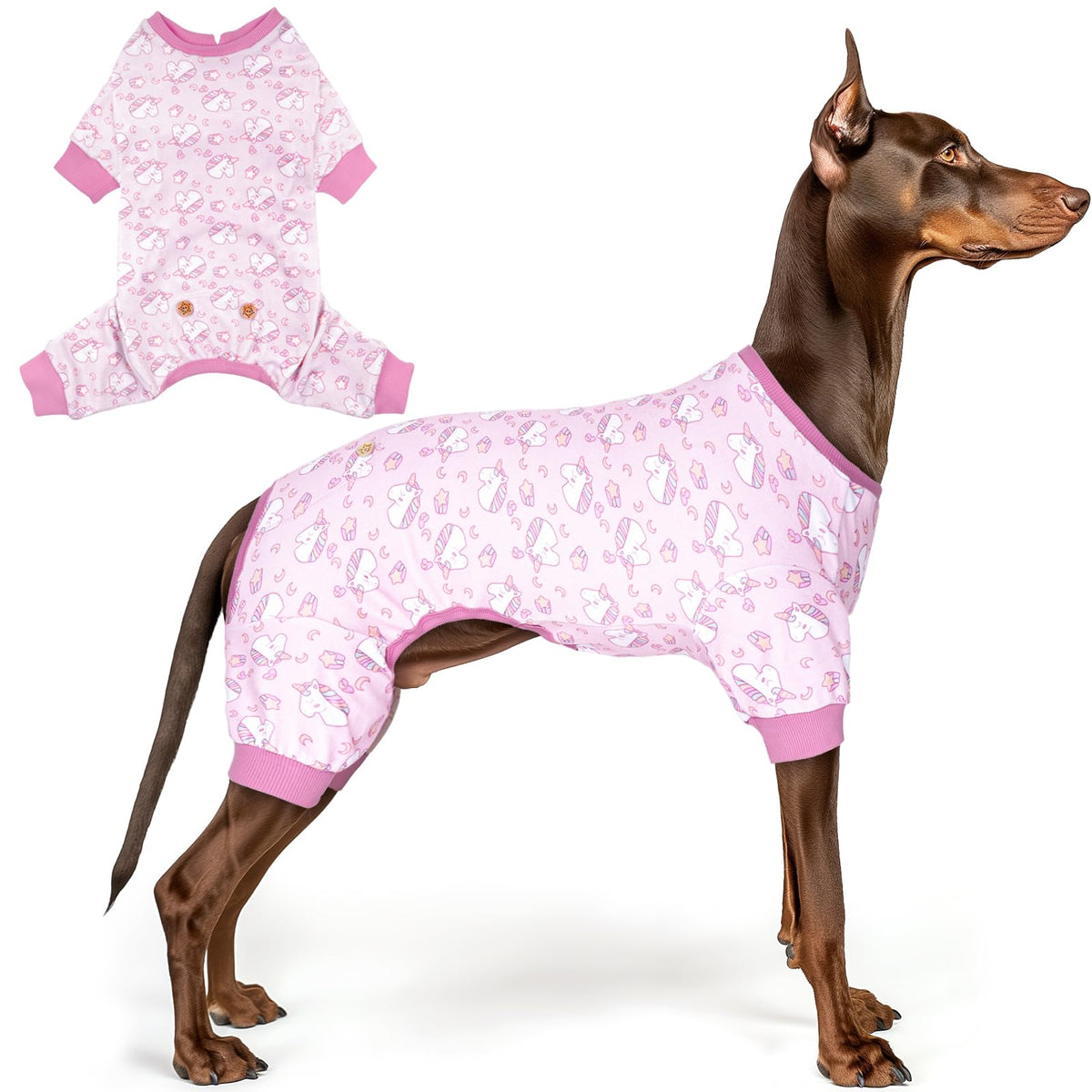 KYEESE Dog Christmas Pajamas for Small Dog Velvet Onesie with Red Snowflake