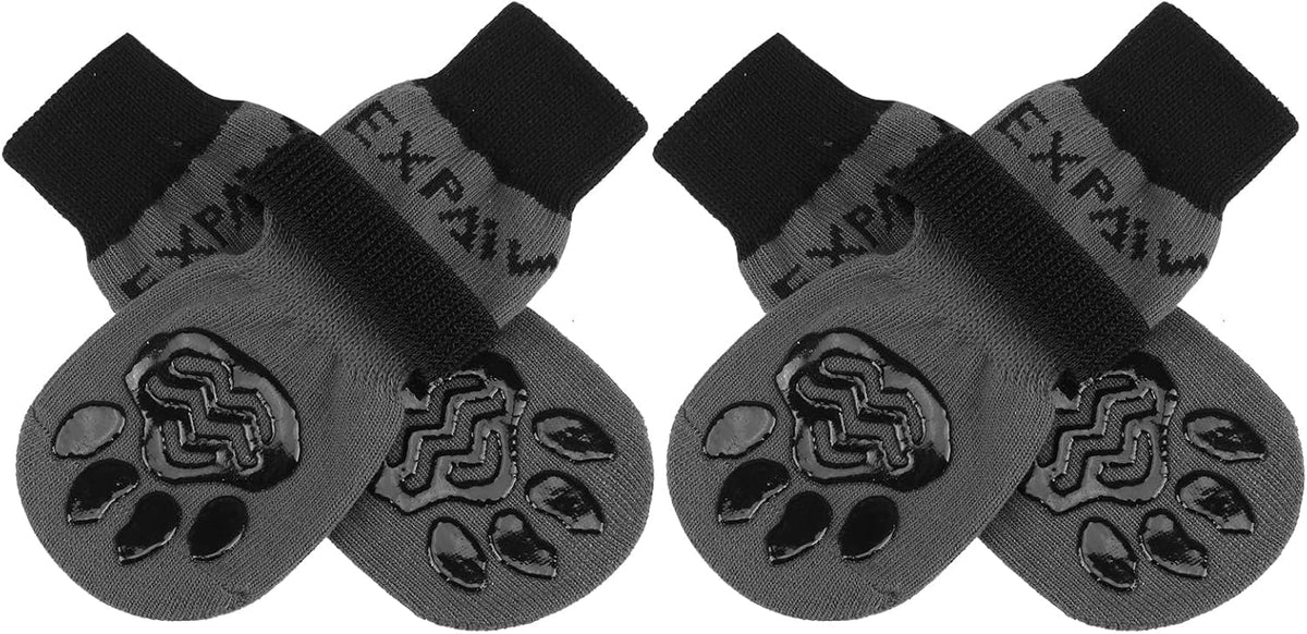 Anti Slip Dog Socks to Prevent Licking Paws, Dog Shoes for Hot Pavement, Dog Booties for Small Medium Large Senior Dogs, Traction Control Boots & Paw Protectors for Hardwood Floors