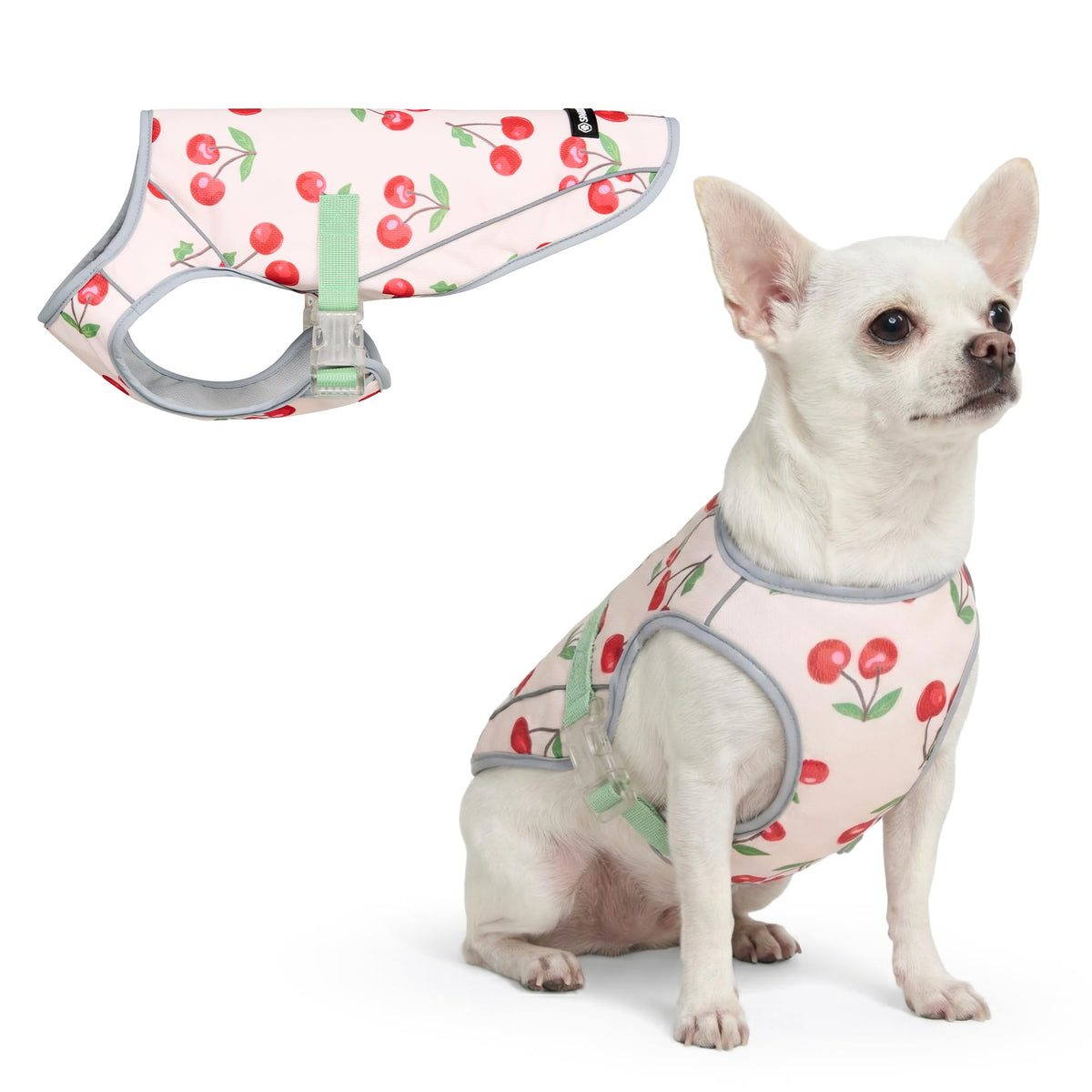 Spark Paws Dog Cooling Vest - SPF 50 UV Sun Protection - Summer Heat Relief Gear for Dogs, Lightweight, Evaporative Cooling - Dog Anxiety Relief Vest During Hot Days - Snowcone, XL