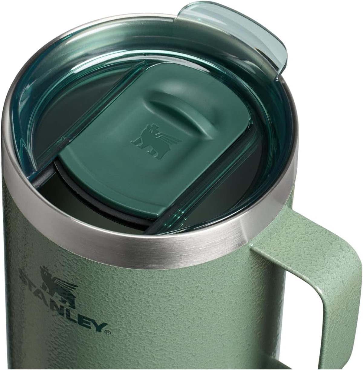 STANLEY Everyday Camp Mug 24oz | Drink Through Lid | Cup for Coffee, Tea and Drinks | Insulated Stainless Steel Coffee Mug | BPA-Free | Hammertone Green