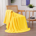 Burnt Orange Fleece Throw Blanket 50”×60” for Couch Sofa Livingroom