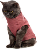 Cat Sweater Stretchy,19 Colors,6 Sizes,Snug Winter (Maple Leaf Red, Medium, Vest)