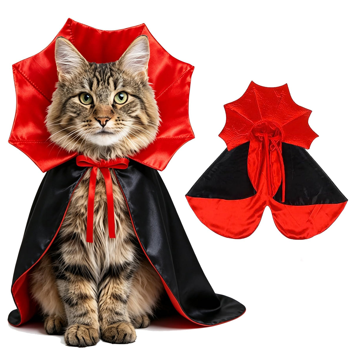 GOYOSWA Dog Halloween Costumes, Dog Vampire Devil Cloak Cape Costume Halloween Costumes for Small Medium Large Dogs Pets (Large)