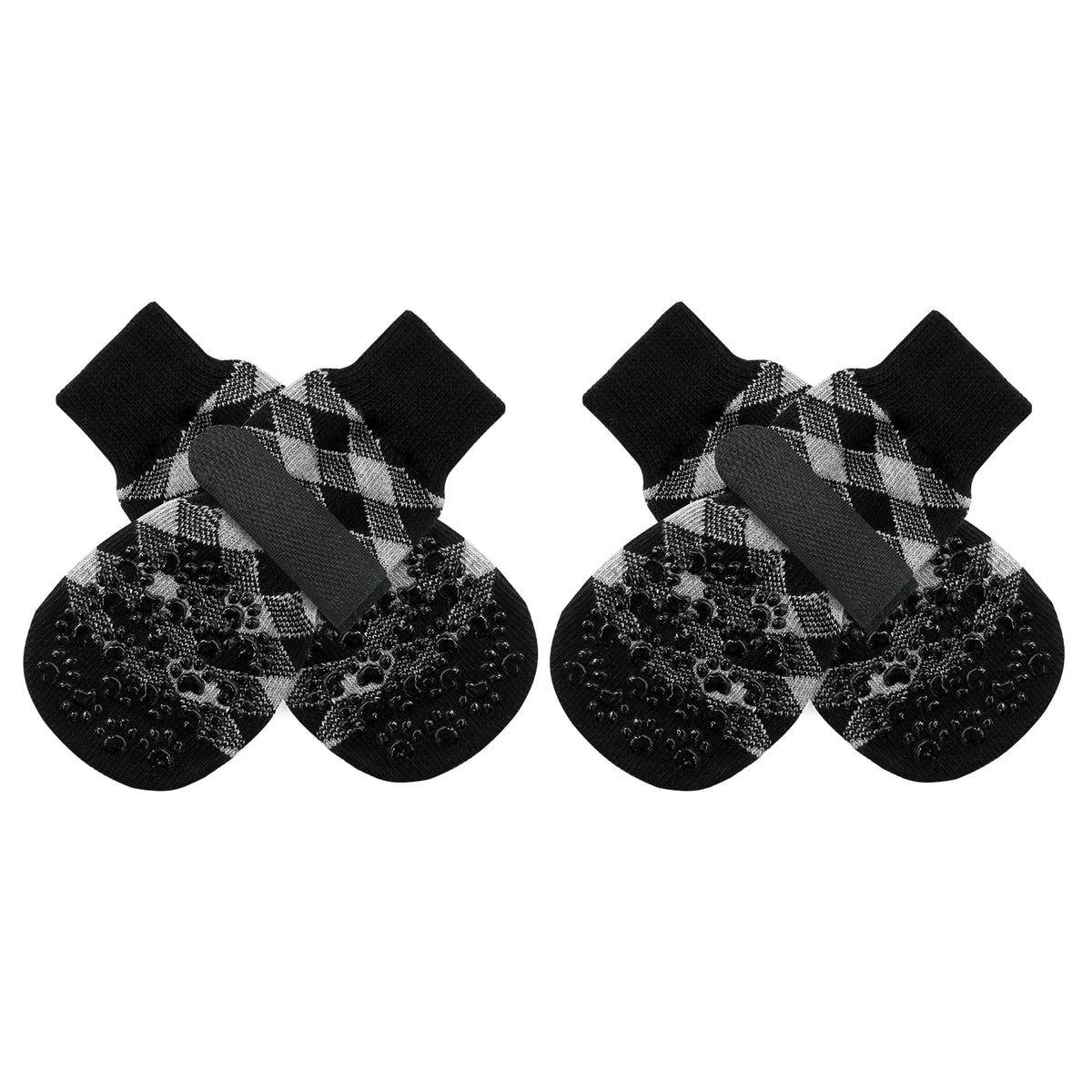 Anti Slip Dog Socks to Prevent Licking Paws, Dog Shoes for Hot Pavement, Dog Booties for Small Medium Large Senior Dogs, Traction Control Boots & Paw Protectors for Hardwood Floors