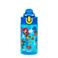 Zak Designs Sanrio Hello Kitty Sage 16oz Leak-Proof Straw Kids Water Bottle | BPA Free, Durable Plastic, Cupholder Friendly, Dishwasher Safe, Easy to Clean, Lid Lock, Handle, For School, Home, Travel