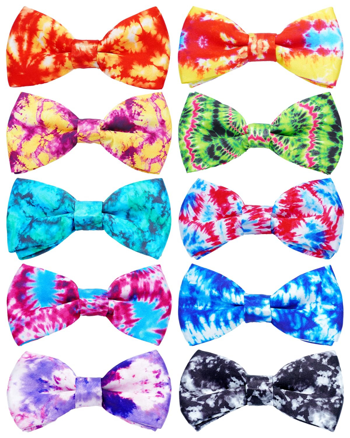 PET SHOW 10 Pack Fall Dog Bowties for Large Dogs Sliding on Collar
