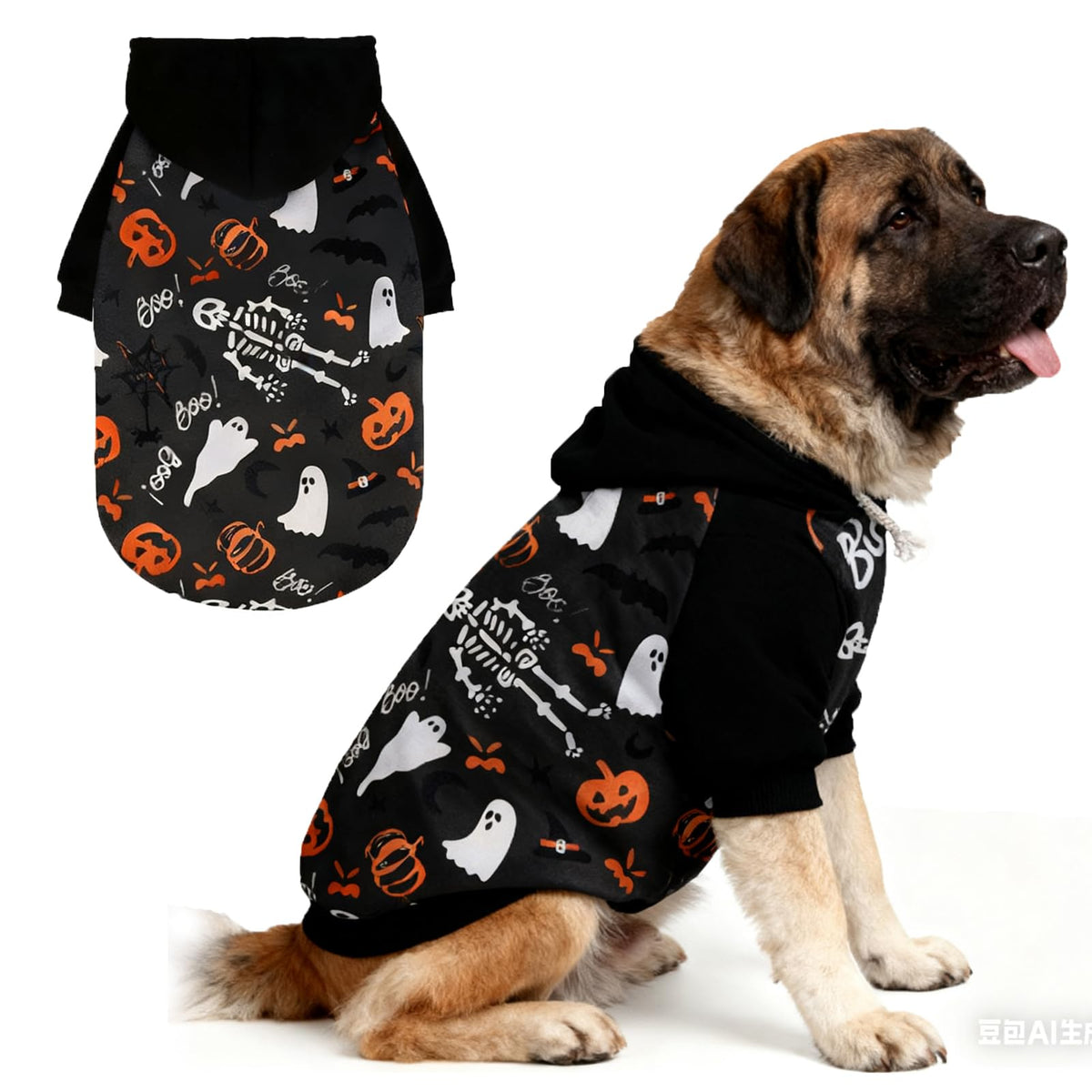 EXPAWLORER Fall Dog Hoodie,Soft Dog Sweater,Winter Autumn Fleece Sweatshirt with Pattern,Pet Clothes Outfits for Puppy,Cat, Small Medium Large Dogs