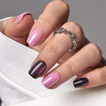 CurvLife Milky White Square Press on Nails Short, Soft Gel Fake Nails with Clean Nude Apricot Design Full Cover False Nails Glossy Nude Glue on Nails Artificial Stick on Nails for Women