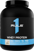 Rule 1 Proteins Whey Protein Powder, Vanilla Ice Cream, 68 Servings | 24g Fast-Acting Protein from All-Whey Sources with Naturally Occurring EAAs & BCAAs for Workout Recovery or Anytime Use