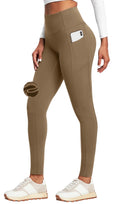 Heathyoga Fleece Lined Leggings with Pockets for Women Thermal Yoga Pants
