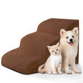 Aodisman Dog Stairs for Small Dogs and Cats,3-Step Pet Ramp for Bed & Couch | 15.7" H Non-Slip Sturdy Dog Steps with Curved Ramp for Senior,Short-Legged Dogs,Puppy and Cats to Reach Sofa or Chair,Grey