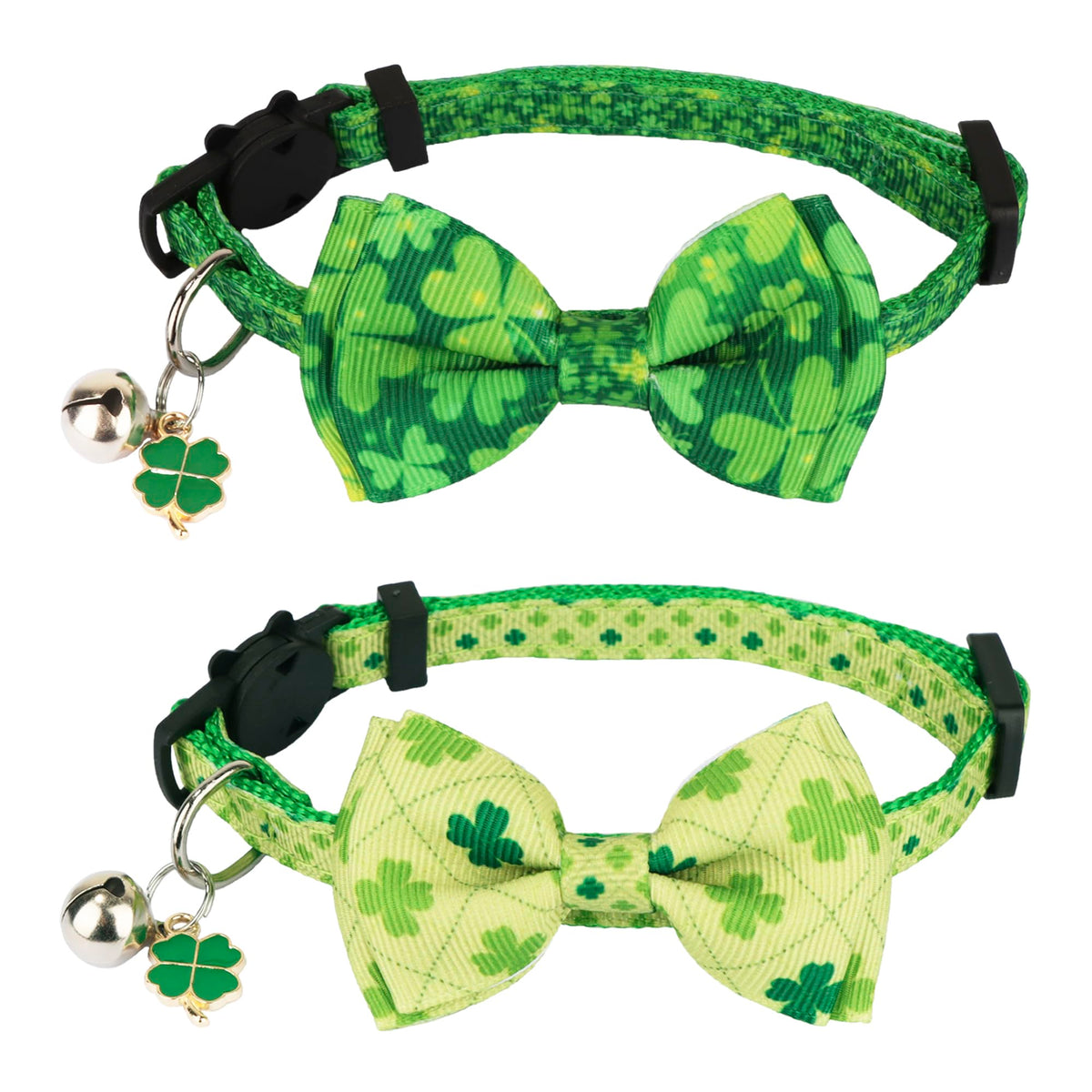 ADOGGYGO Halloween Cat Collar with Bow Bell, Skull Cat Bow Tie Collar