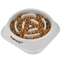 2 Pack Slow Feeder Dog Bowls for Healthy Eating, Non-Slip and Anti-Choking Design, Reduces Bloating & Overeating for Medium Dogs and Cats, Easy to Clean