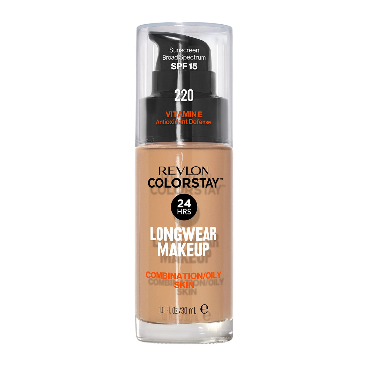 Revlon Liquid Foundation, ColorStay Face Makeup for Combination & Oily Skin, SPF 15, Medium-Full Coverage with Matte Finish, 360 Golden Caramel, 1 Fl Oz