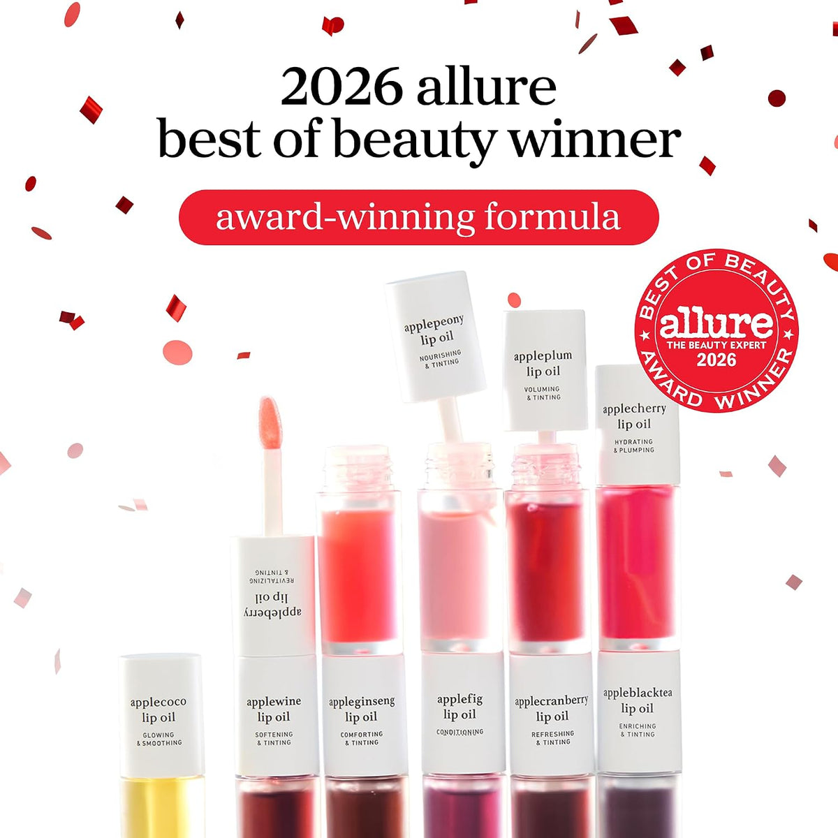 NOONI Korean Lip Oil - Appleberry - pH Color-Changing Plumping Lip Gloss