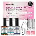 Morovan Professional Natural Nail Prep Dehydrate and Acid-Free Primer, Dehydrator for Acrylic and Gel Nail Polish, Non Acid Primer for UV Gels Fast Dry Superior Bonding Agent Gift Box Set