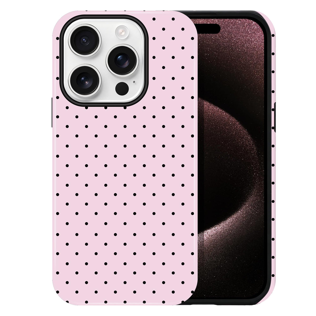 Polka Dot Pattern Phone Case for iPhone 13/14 6.1", Wine