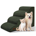 Aodisman Dog Stairs for Small Dogs and Cats,3-Step Pet Ramp for Bed & Couch | 15.7" H Non-Slip Sturdy Dog Steps with Curved Ramp for Senior,Short-Legged Dogs,Puppy and Cats to Reach Sofa or Chair,Grey