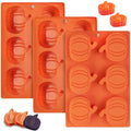 Silicone Pumpkin Molds, 2 Pack Pumpkin-Shaped Cake Molds Thanksgiving Cookie Molds Muffin Cupcake Pan Hot Chocolate Bomb Mold for Halloween Thanksgiving Fall Baking and Wax Melts Soap Making