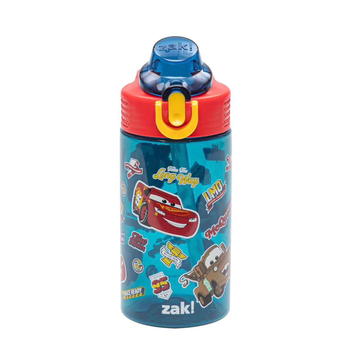 Zak Designs Sanrio Hello Kitty Sage 16oz Leak-Proof Straw Kids Water Bottle | BPA Free, Durable Plastic, Cupholder Friendly, Dishwasher Safe, Easy to Clean, Lid Lock, Handle, For School, Home, Travel
