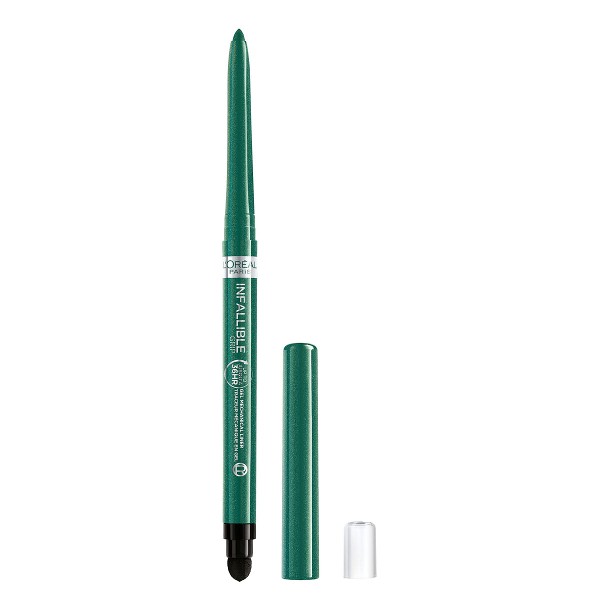 L'Oreal Paris Infallible Grip Mechanical Gel Eyeliner Pencil, Smudge-Resistant, Waterproof Eye Makeup with Up to 36HR Wear, Intense Black, 0.01 Oz