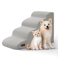 Aodisman Dog Stairs for Small Dogs and Cats,3-Step Pet Ramp for Bed & Couch | 15.7" H Non-Slip Sturdy Dog Steps with Curved Ramp for Senior,Short-Legged Dogs,Puppy and Cats to Reach Sofa or Chair,Grey
